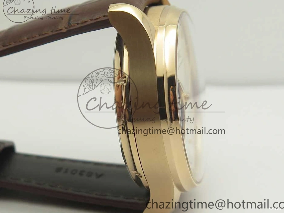 MIROTIME 0113 Portuguese Tourbillon IW5463 RG ZF Best Edition White Dial on Brown Leather Strap Stylish 7174
